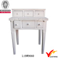 3 cajones Shabby Wood consola de mesa blanco